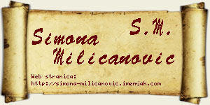 Simona Milicanović vizit kartica